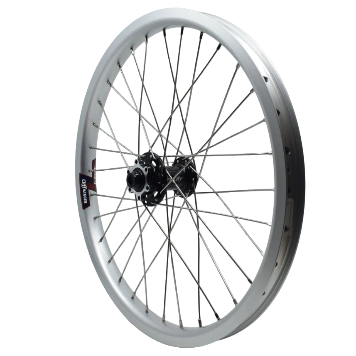 Velocity Cliffhanger Silver Front Disc 20" Wheel (15mm, 12mm, QR)
