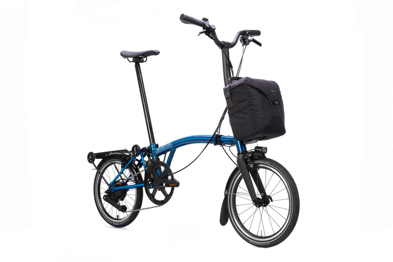 Brompton Electric P Line with SuperRoll+ and Handlebar Control - e-Motiq system - 4-speed, with Rack