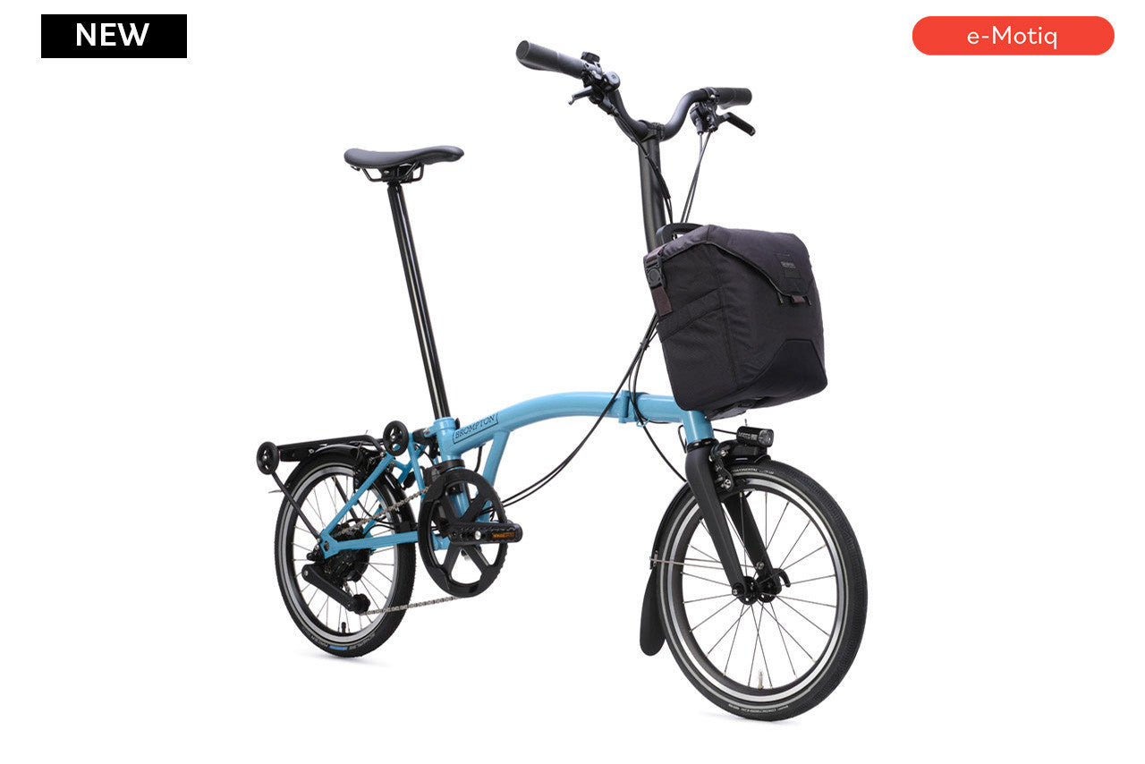 Brompton Electric P Line with SuperRoll+ and Handlebar Control - e-Motiq system - 4-speed, with Rack