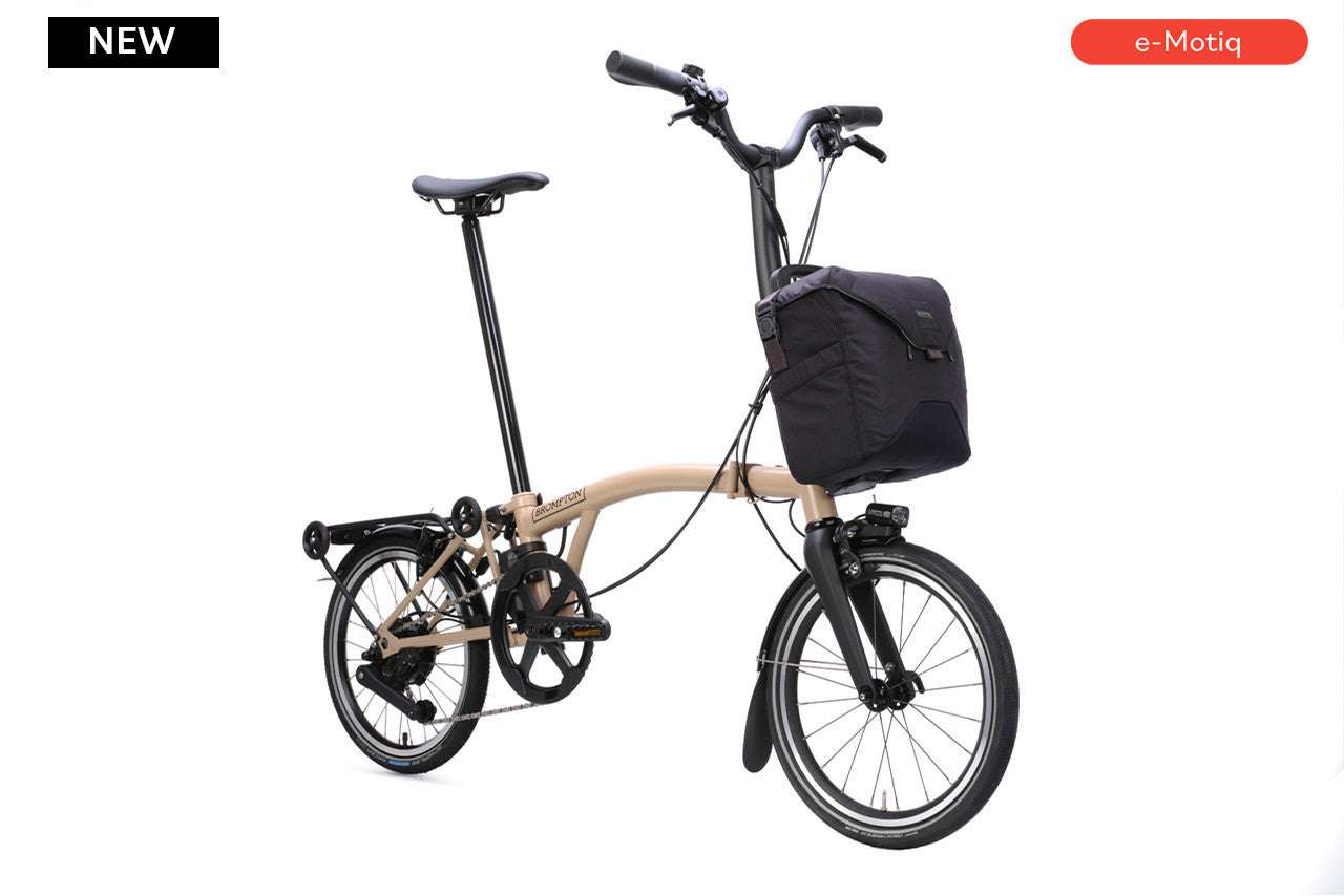 Brompton Electric P Line with SuperRoll+ and Handlebar Control - e-Motiq system - 4-speed, with Rack