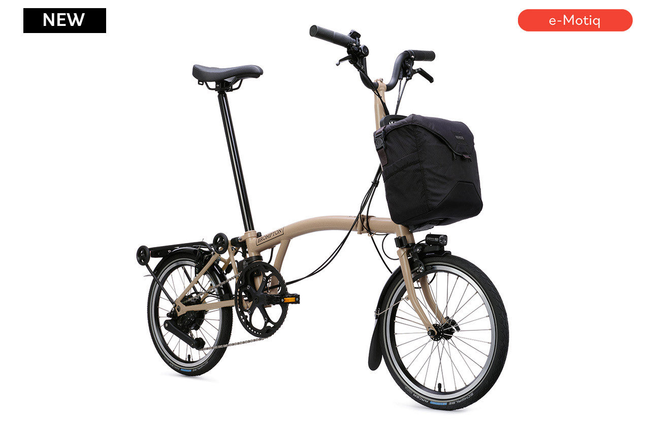 Brompton Electric C Line with SuperRoll+ and Handlebar Control - e-Motiq system - 4-speed, with Rack