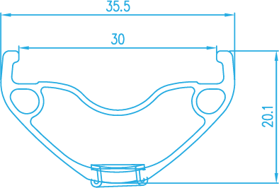 WHEEL - 20" Alex MD30 32H Black Rim, FRONT 3 in One (100mm OLD) 6 Bolt Disc Sealed Novatec Light Weight Black Hub, BLACK Spokes