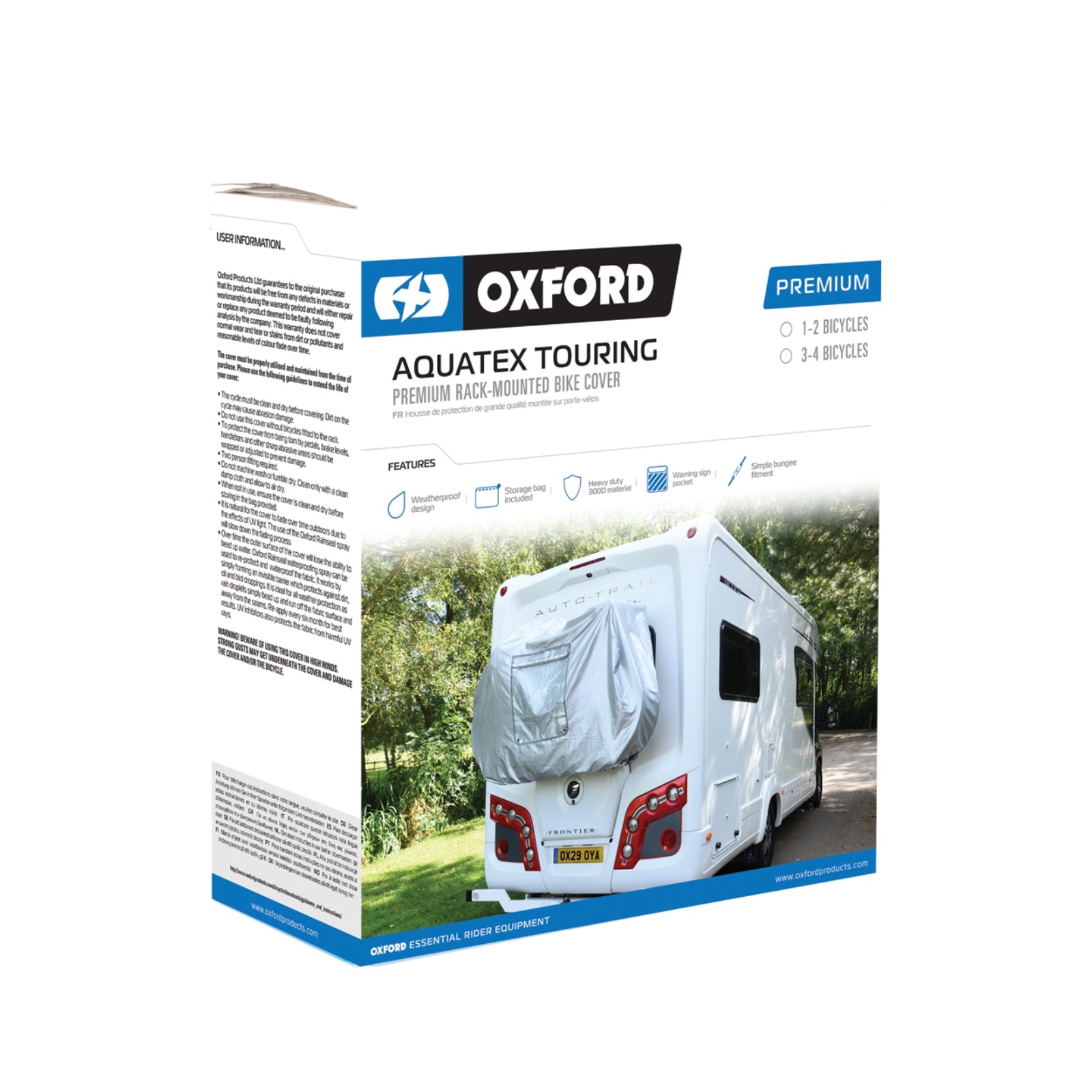 Oxford Aquatex Touring Bike Cover (1-2 Bikes)