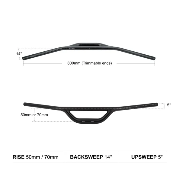 Redshift Top Shelf Flat Handlebar (800mm)
