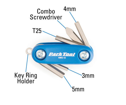 Park Tool Folding Hex/Screwdriver Set (AWS-13)