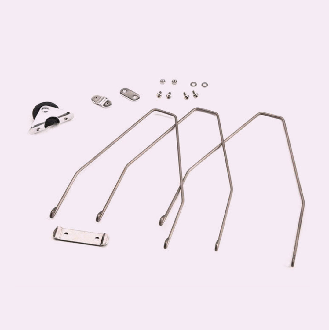 Mudguard stay set incl roller + fittings-  Rear L version