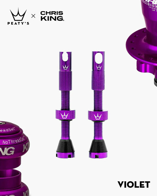 Peatys Chris King Tubeless Valves 42mm (Pair) MK2
