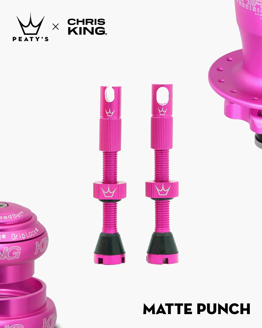 Peatys Chris King Tubeless Valves 42mm (Pair) MK2