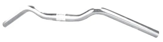 Handlebar 25.4mm, 61cm Wide, 26mm Rise, 33Deg Sweep, Alloy Silver