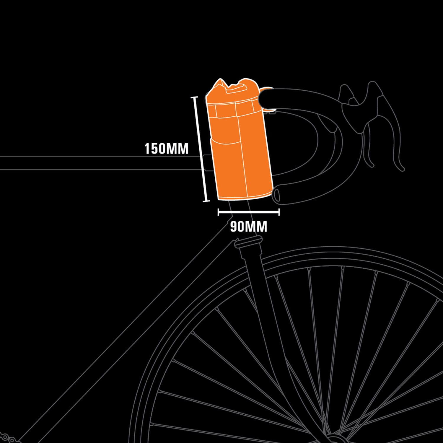 Jetblack Jetpack Stem Bag 0.8L black