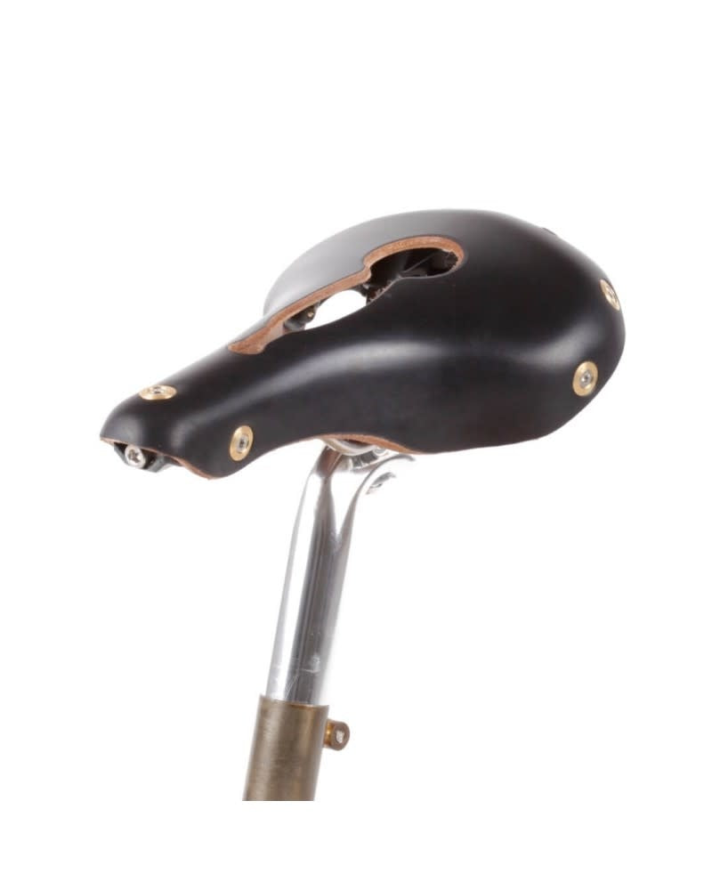 Berthoud Cycles Marie Blanque Leather Open Saddle Black