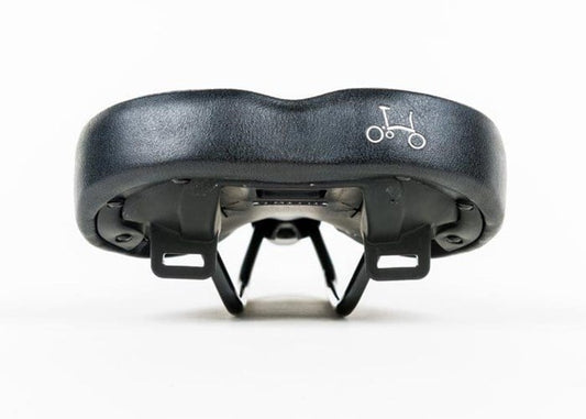 Saddle - Brompton with black rails 167mm width (Black)