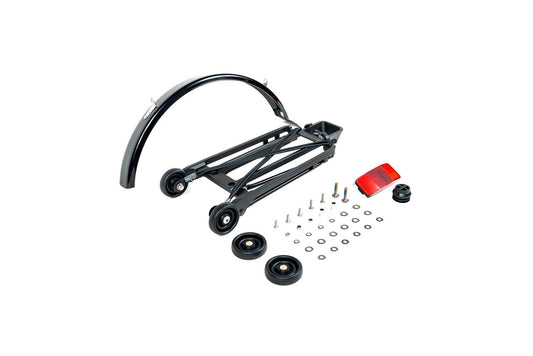 Brompton Rear Rack complete, inc. 4 rollers + mudguard (6mm holes)