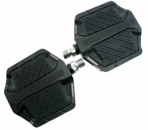 Shimano  FLAT PLATFORM PEDALS BLACK E-BIKE/TREKKING/URBAN w/RESIN PLATE