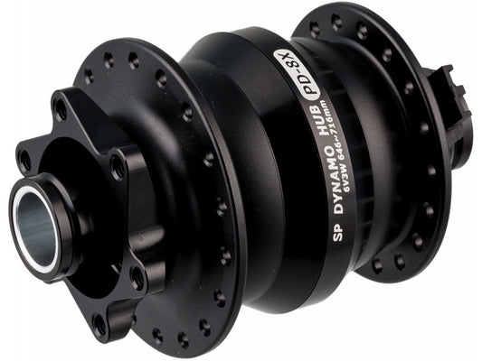 Shutter Precision PD-8X-100 Dynamo Hub (15mm non-Boost, 6 Bolt) 32h Black