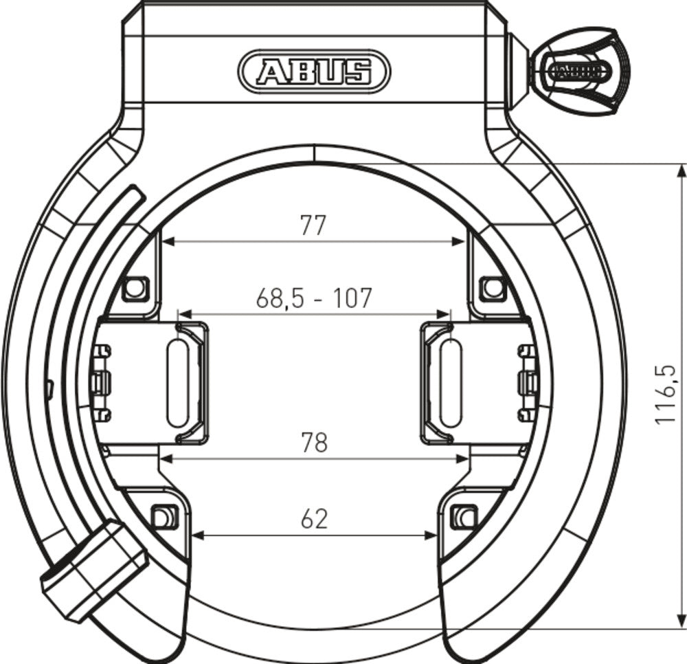 Abus 6950M XPlus Wheel / Frame Lock