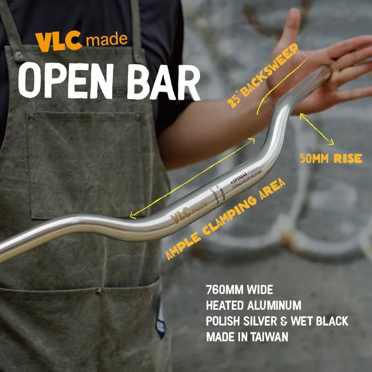 Veloci VLC OPEN BAR HANDLE BAR 31.8x760mm, WET BLACK