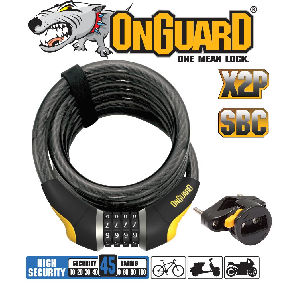 OnGuard Doberman Combo Coil Lock 185cm x 15mm