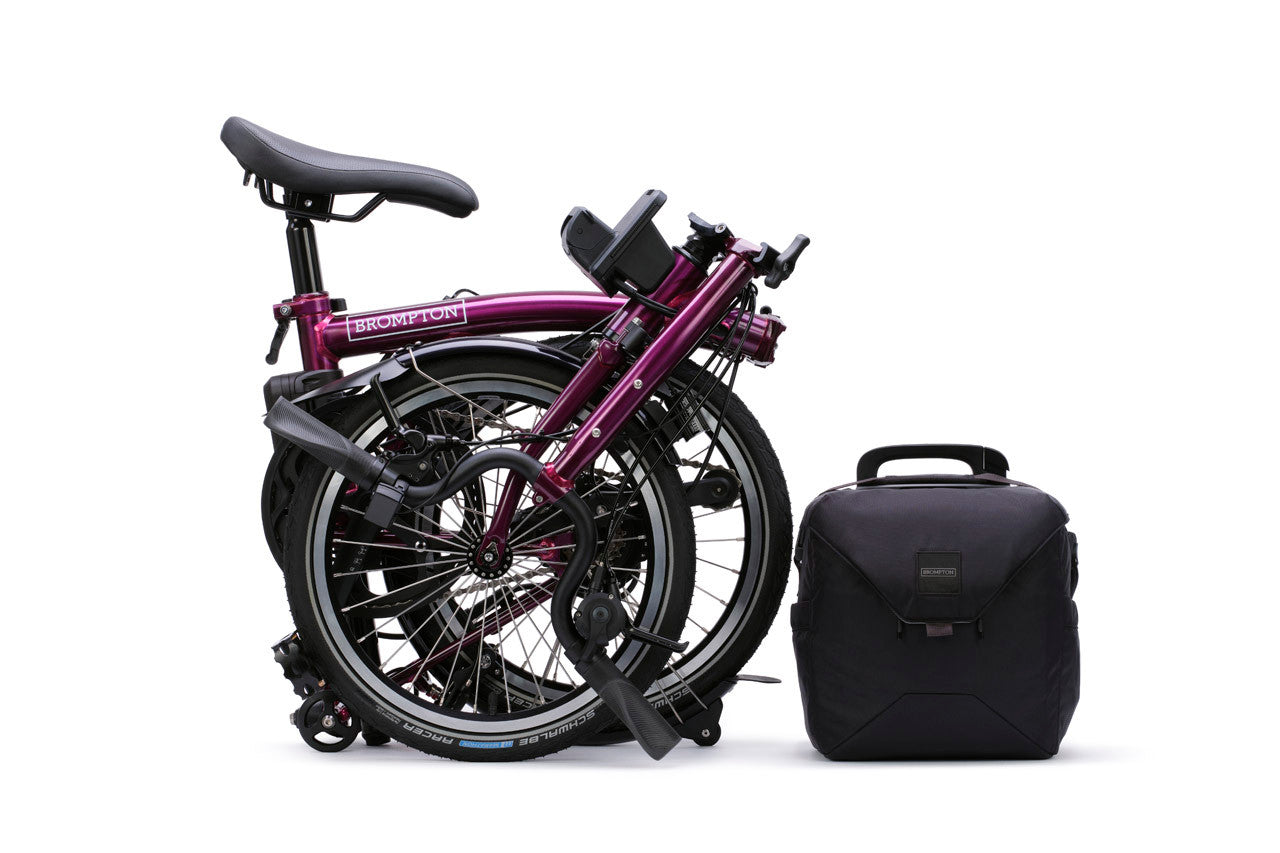 Brompton Electric C Line with SuperRoll+ and Handlebar Control - e-Motiq system - 4-speed, with Rack