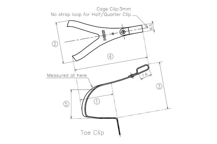 MKS Toe Clips (Stainless steel)