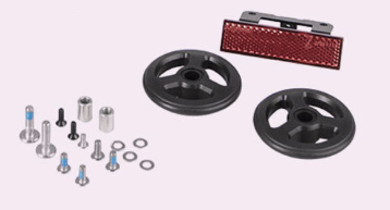 Brompton Advance MK6  Rack Roller Wheels + Reflector