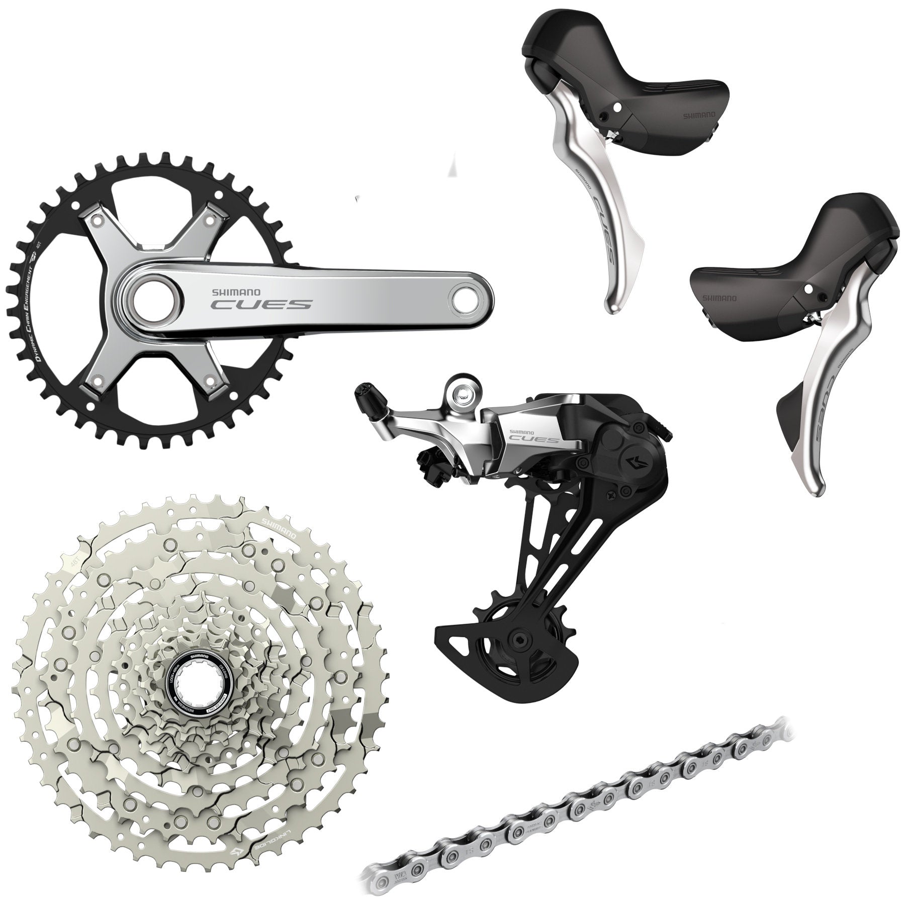 Shimano Cues 1x10 Drop Bar Mechanical Brake Silver Groupset