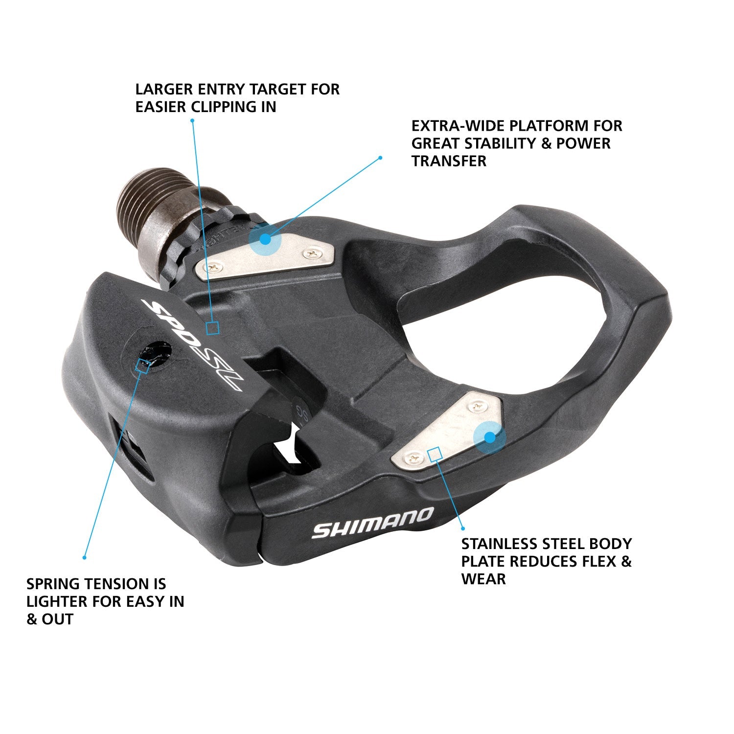 Shimano SPD-SL Pedals Black PD-RS500