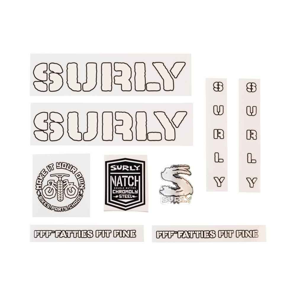Surly Overspray Decal Set White