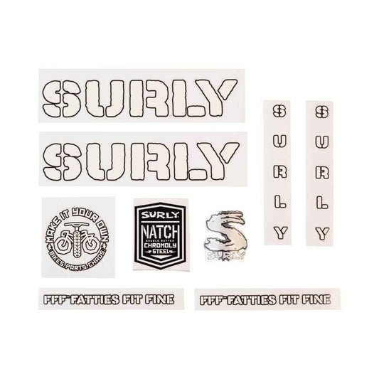 Surly Overspray Decal Set White